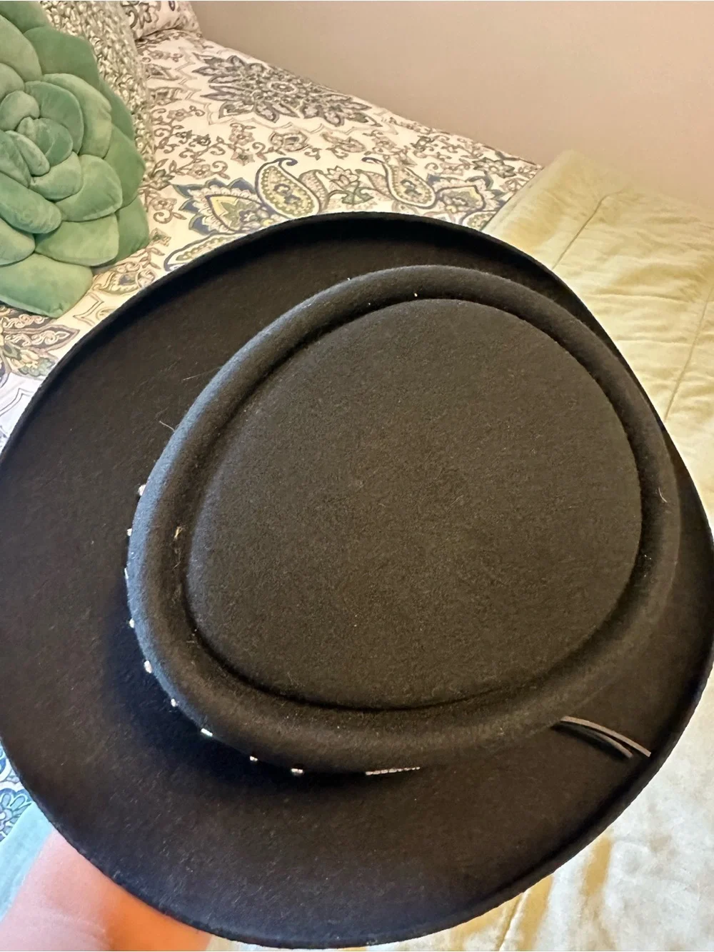 ✨ Stallion by Stetson Black Studded Western Hat 100% Wool ✨